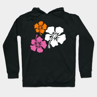 Blue Hibiscus Pattern Hoodie